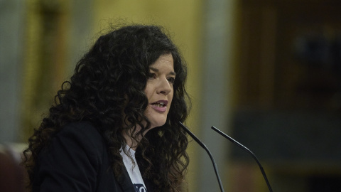 La ex coordinadora autonómica de Podemos Asturies, Sofía Castañón, durante una sesión plenaria en el Congreso de los Diputados, a 27 de octubre de 2022.