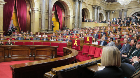 El pleno del Parlament durante la sesión de constitución de la XII Legislatura. E.P.