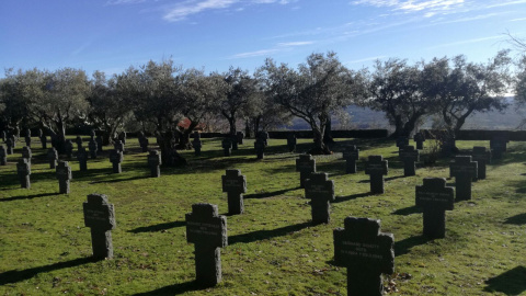 Cementerio militar en el que están enterrados 180 soldados alemanes que murieron en España durante la Primera y Segunda Guerra Mundial ubicado en Cuacos de Yuste, Extremadura.