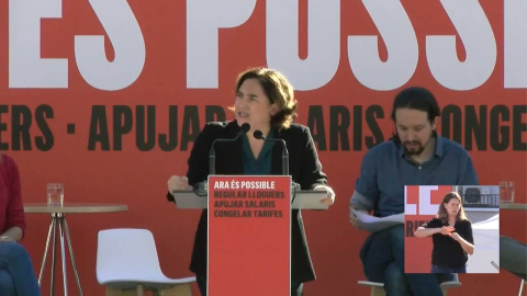 Colau: "La gente trabajadora no tiene la culpa de la represiÃ³n del PP"