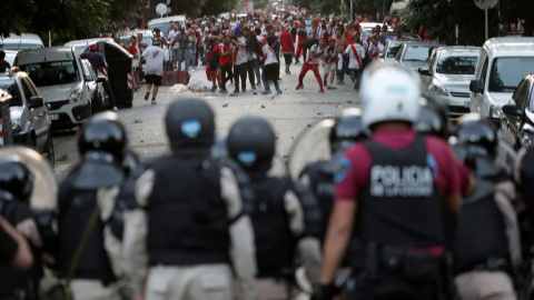 Despliegue policial el día del encuentro entre River Plate y Boca Juniors.- REUTERS