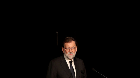 Mariano Rajoy, durante su intervención en el Museo Reina Sofía. EFE