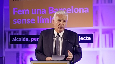 Ferran Mascarell, durant la presentació de la seva candidatura a les municipals de Barcelona. EUROPA PRESS.