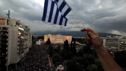 Manifestación en la plaza Syntagma de Atenas. / EFE