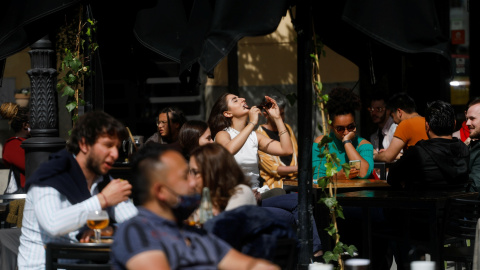 Una terraza de Madrid