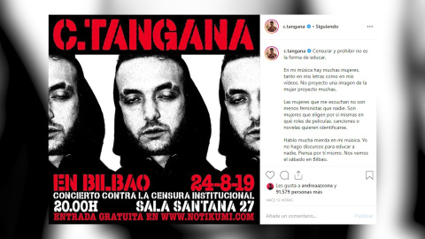 C. Tangana actuarÃ¡ gratis este sÃ¡bado en Bilbao