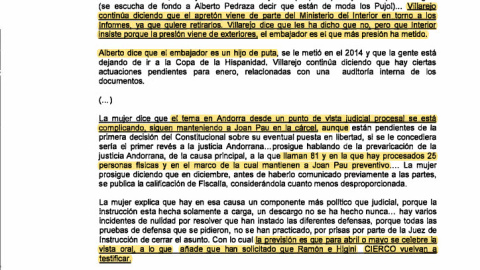 Extracto del informe de Asuntos Internos sobre Pujol 1