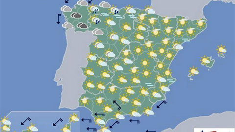 Mapa significativo elaborado por la AEMET