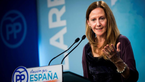 a vicesecretaria general de Comunicación del Partido Popular, Marta González, en la rueda de prensa tras la reunión del Comité de Dirección, esta mañana en Madrid - EFE/Luca