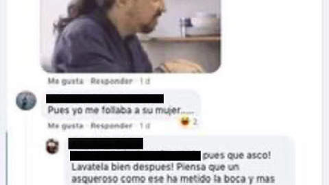 30/04/21 Imagen del chat aportada en la denuncia de Pablo Iglesias.