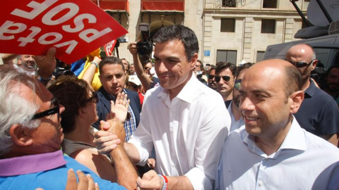 El secretario general del PSOE, Pedro Sánchez en un acto en Alicante. EFE/Morell