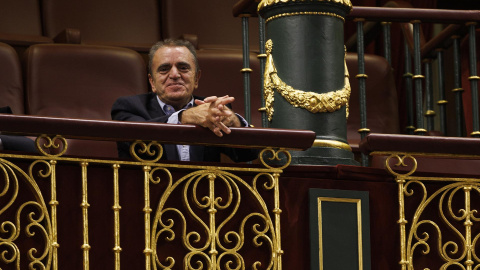 El secretario de Estado para el Deporte, José Manuel Franco, en la tribuna de invitados del Congreso, 3 de noviembre de 2022.