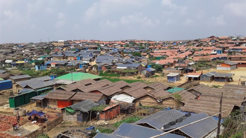 Imagen aérea de uno de los campos de refugiados rohingya. / EP