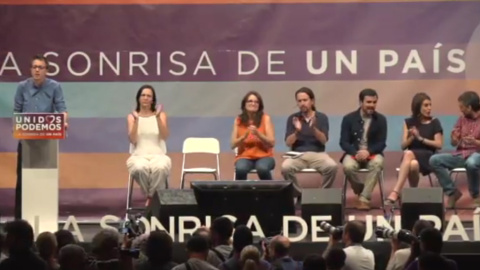 Un momento del discurso de Errejón