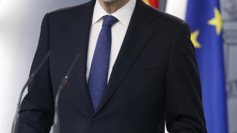 Mariano Rajoy en la rueda de prensa para abordar el Brexit de Reino Unido