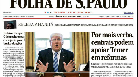 Portada del diario 'Folha de Sao Paulo'.