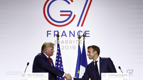 Emmanuel Macron y Donald J. Trump. EFE