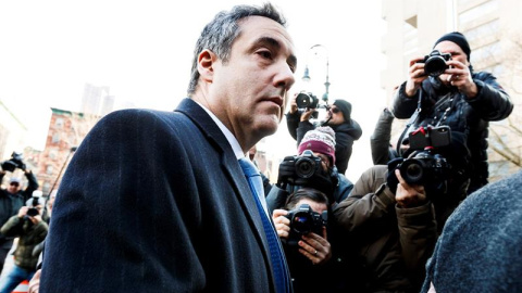 El exabogado personal de Donald Trump, Michael Cohen, a su llegada al Tribunal Federal de Estados Unidos en Nueva York. - EFE