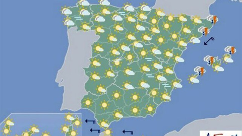 Previsión meteorológica del miércoles 28 de agosto. / AEMET