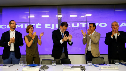 Mariano Rajoy, durante la reunión del Comité Ejecutivo Nacional del PP en la sede del partido. / REUTERS