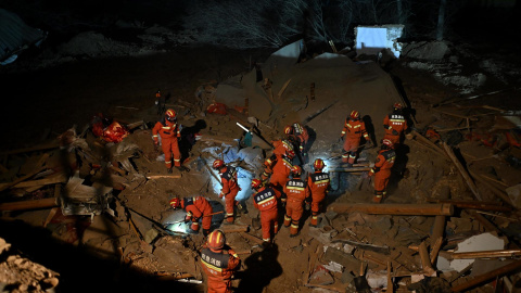 Equipos de rescate al noroeste de la provincia China de Quinghai