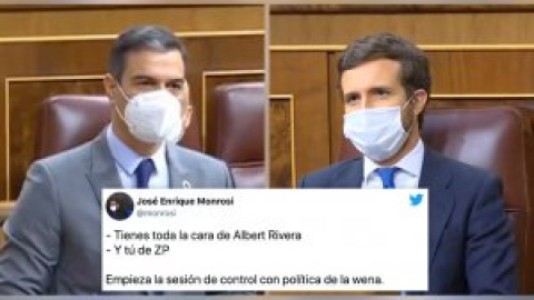 Sánchez le dice a Casado que "se le está poniendo cara de Rivera" y este replica que a él, de Zapatero: "Nivel patio de colegio plus"