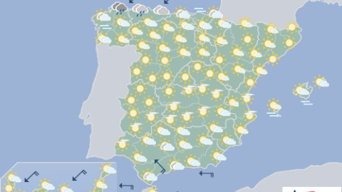 Previsión meteorológica para el jueves 29 de agosto. / AEMET