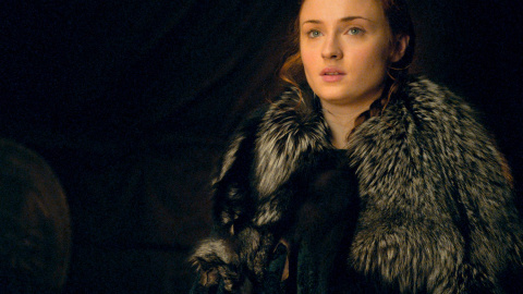 La actriz británica Sophie Turner, en el personaje de Sansa Stark.