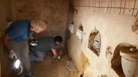 Cámara funeraria de época romana descubierta en Carmona. Ayuntamiento de Carmona