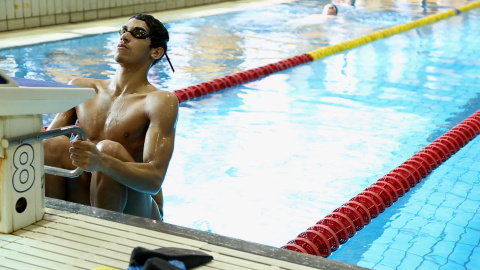 El nadador Hugo González de Oliveira, durante uno de sus entrenamientos.