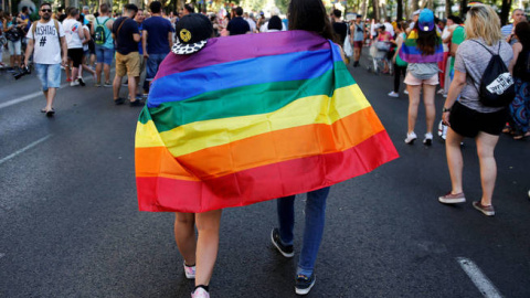 Un momento de una manifestación del Orgullo en Madrid. - REUTERS