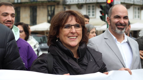 28/12/23 Isabel Faraldo, durante una protesta en A Coruña en una foto de archivo.