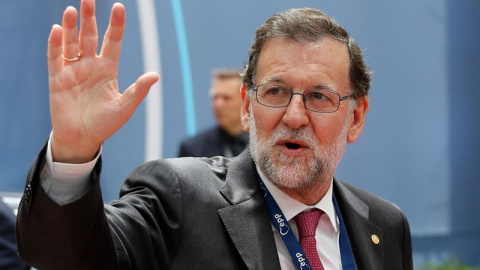 El presidente español en funciones Mariano Rajoy a su llegada al Consejo Europeo celebrado ayer en Bruselas. /EFE