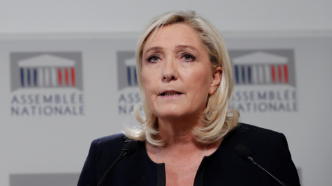 7/10/2019. Imagen de archivo de la líder ultraderechista Marine Le Pen en la Asamblea Nacional francesa, en París. - REUTERS