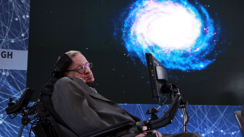 Stephen Hawking durante la presentación del proyecto Starshot. REUTERS/Lucas Jackson