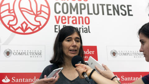 María Blasco, bióloga molecular y directora del proyecto, este viernes en los Cursos de Verano de la Complutense de El Escorial