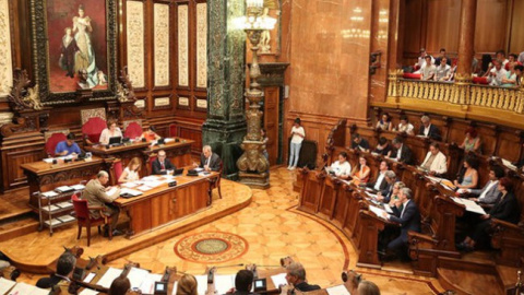 Una sesión plenaria en el Ayuntamiento de Barcelona.