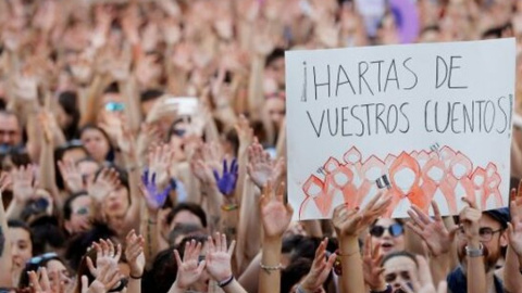 Fotografía de archivo de una manifestación feminista.