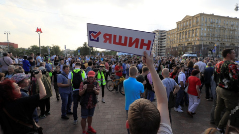 31/08/2019 - Cientos de personas se manifiestan en Moscú para exigir elecciones libres. / REUTERS - TATYANA MAKEYEVA