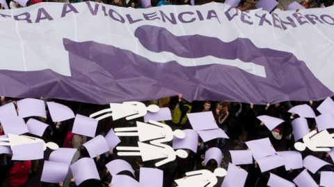 Acto contra la violencia de género./ EFE