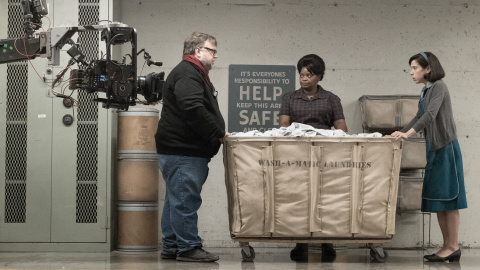 Guillermo del Toro en el rodaje de la película.