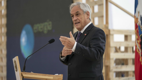 04/06//2019 El presidente chileno Sebastián Piñera durante la presentación del plan "Energía Zero Carbón" en Santiago (Chile). EFE