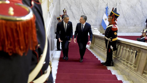 El presidente de los Estados Unidos, Barack Obama, y su homólogo de Argentina, Mauricio Macri, durante su encuentro en la Casa Rosada. Reuters