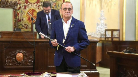 15/06/2019 - Miguel Pueyo, alcalde de Lleida durante su investidura. / EFE