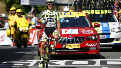 El ciclista polaco Rafal Majka, del equipo Tinkoff Saxo, se impone en la decimoprimera etapa de la 102º edición del Tour de Francia. /EFE