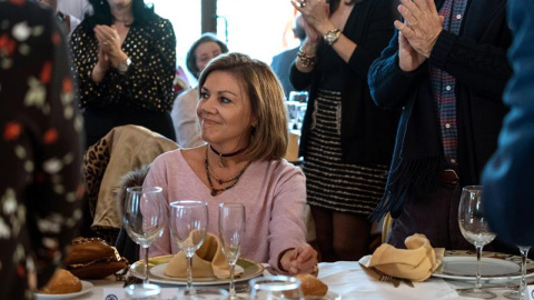 La ex secretaria general del PP María Dolores de Cospedal, durante la tradicional comida de Navidad del PP de Toledo | EFE