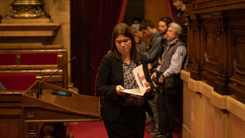 Gemma Geis, durante un pleno en el Parlament.