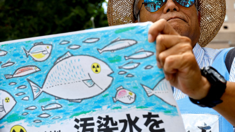 Protestas contra el vertido de agua contaminada en el Pacífico