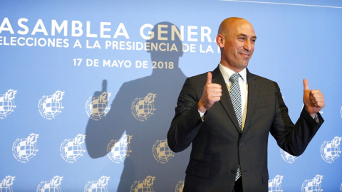 Fotografía de mayo de 2028, cuando Luis Rubiales fue elegido presidente de la Federación Española de Fútbol (RFEF). EFE/J.P.Gandul