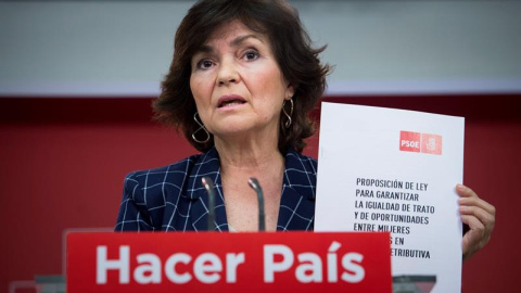 La secretaria de Igualdad del PSOE, Carmen Calvo. - EFE